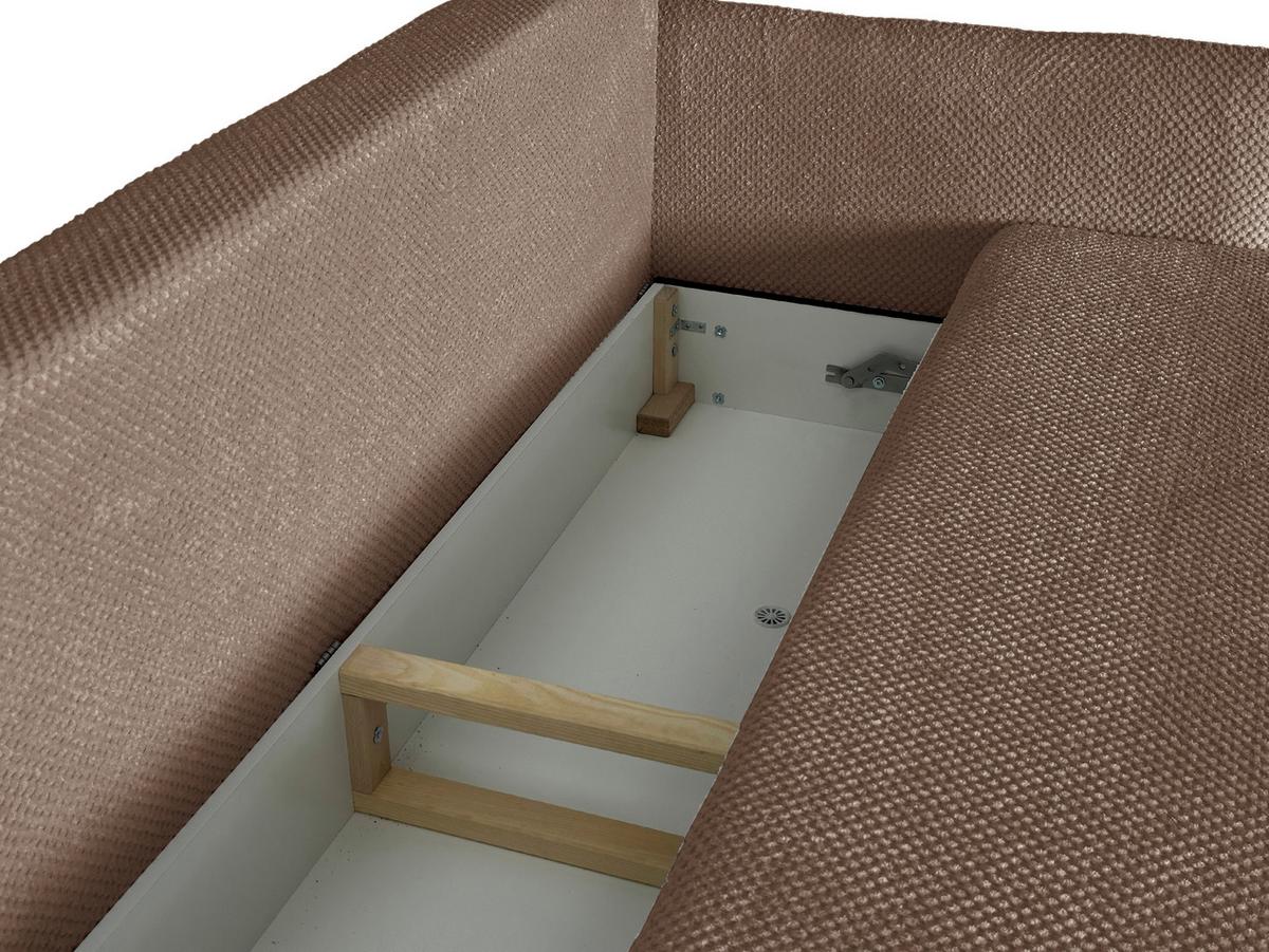 Schlafsofa Mit Bettkasten Rose Taupe B: 218 Cm - Taupe/Schwarz, Design, Textil (218/96/102cm) - MID.YOU