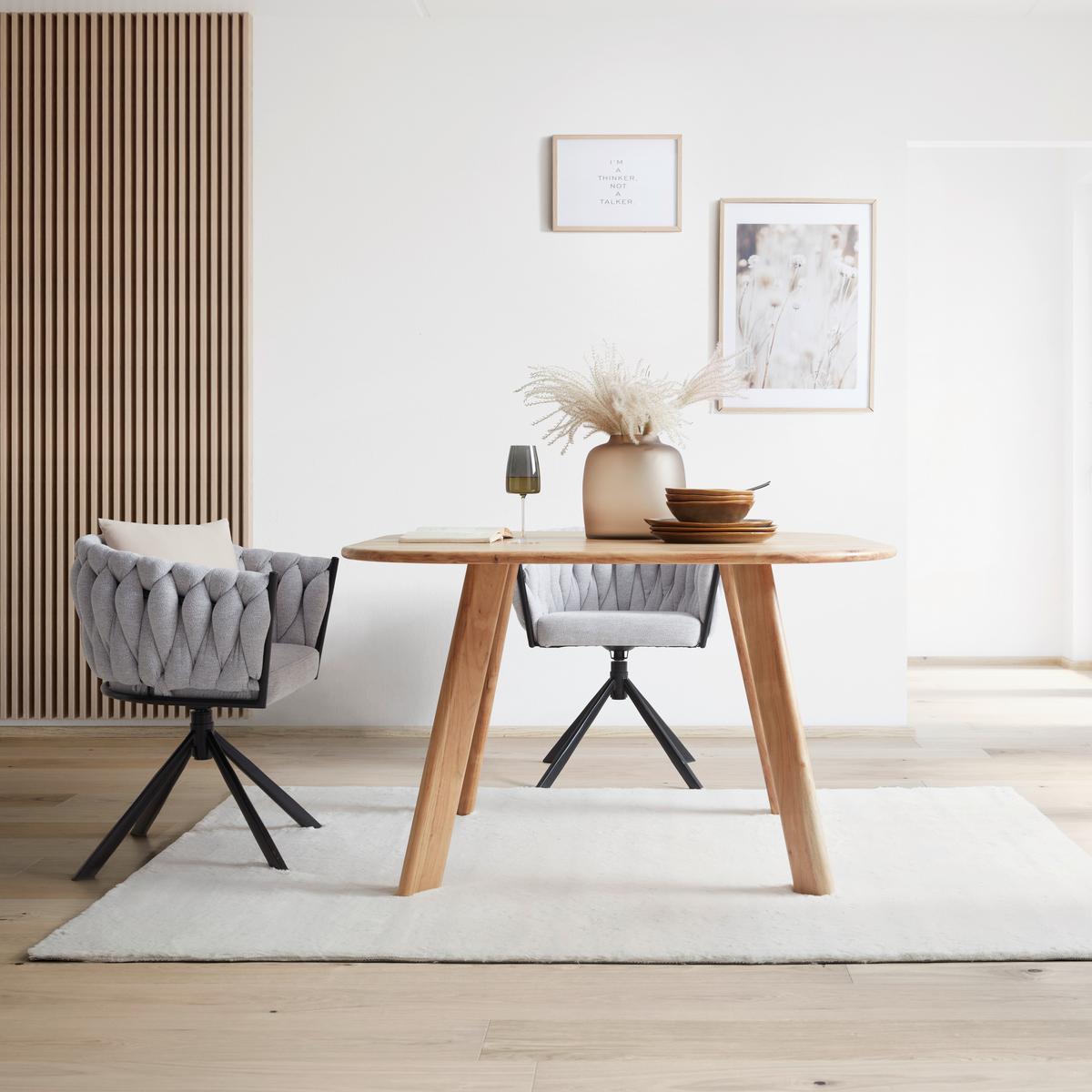 Jídelní stůl LIZA 120 - barvy akácie, Moderní, dřevo (120/76/120cm) - Premium Living