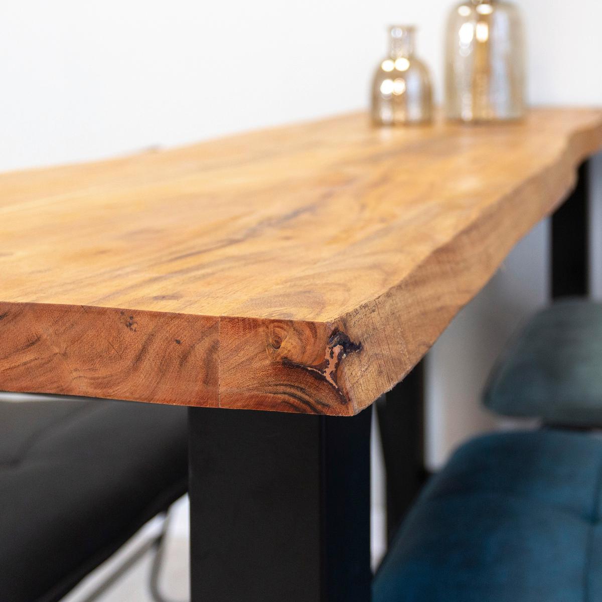 Bartisch Boston - Schwarz/Braun, KONVENTIONELL, Holz/Metall (150/50/95cm) - MID.YOU