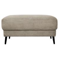 Boxspringová taburetka CORA, sivobéžový menčester - sivobéžová, Modern, kov/textil (92/46/60cm) - Mömax
