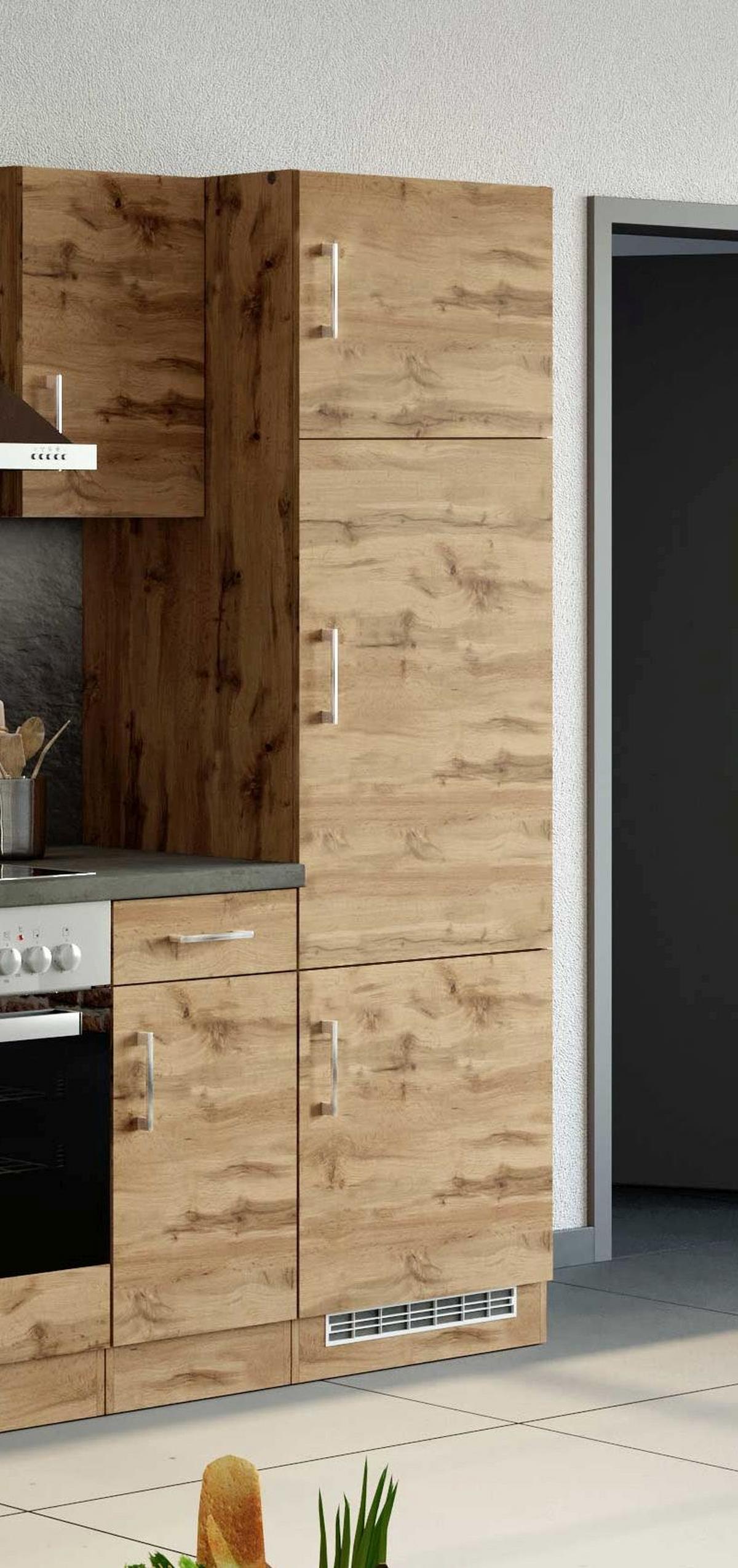 Kühlschrank-umbauschrank B: 60 Cm Eiche Dekor - Eichefarben, MODERN, Holzwerkstoff (60/200/60cm) - Held