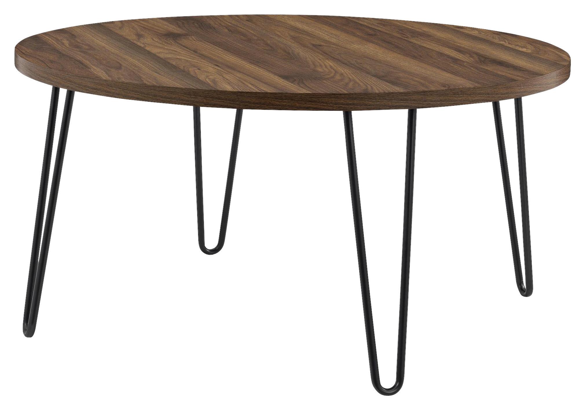 Beistelltisch Owen Walnussfarben 45 Cm - Walnussfarben/Schwarz, Design, Holzwerkstoff/Metall (90/45/90cm) - MID.YOU