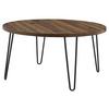 Beistelltisch Owen Walnussfarben 45 Cm - Walnussfarben/Schwarz, Design, Holzwerkstoff/Metall (90/45/90cm) - MID.YOU
