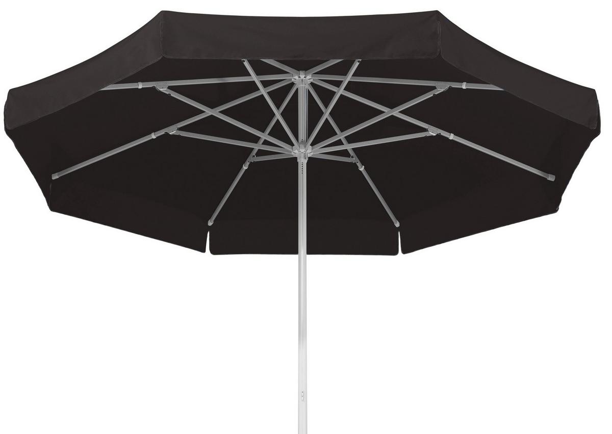 Ampelschirm Jumbo LxBxH: 400x295x400cm Schwarz - Silberfarben/Schwarz, Basics, Textil/Metall (400/295/400cm) - Schneider
