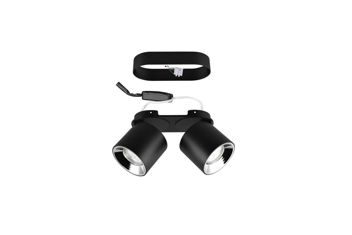Strahler 651000232  Guayana - Schwarz, Basics, Metall (8,7/18/12cm) - Trio Leuchten