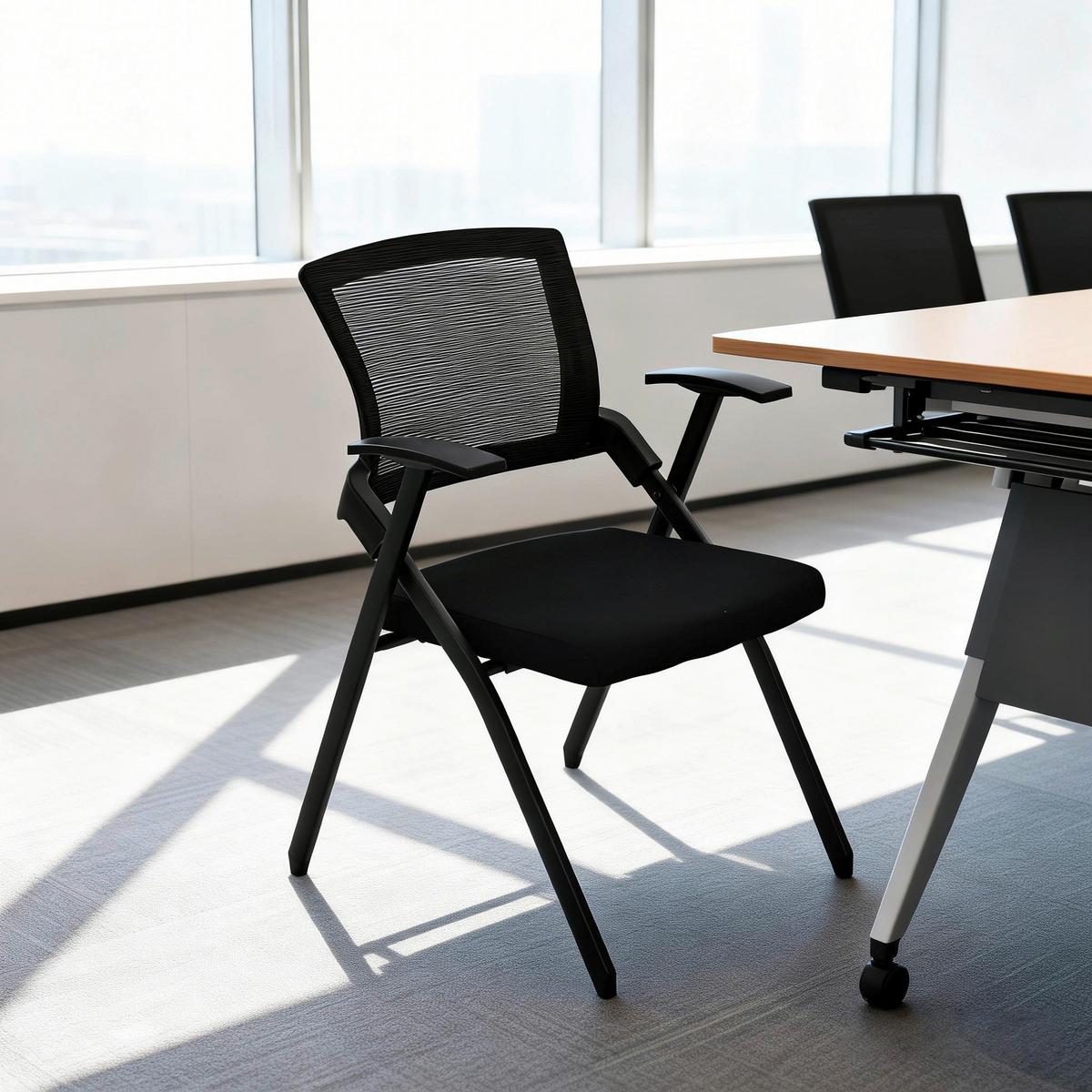 Besucherstuhl Milan Schwarz B: 59 cm - Schwarz, Trend, Kunststoff/Textil (59/86/59cm)