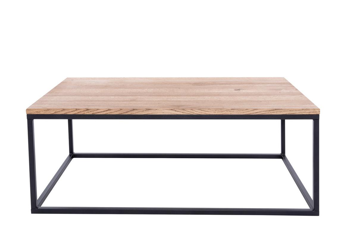 Couchtisch Jonas Schwarz/Eichefarben L: 110cm - Eichefarben/Schwarz, Natur, Holz/Metall (110/60/40cm)