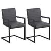 Armlehnstuhl-Set Kubis - Dunkelgrau/Anthrazit, LIFESTYLE, Kunststoff/Textil (54/86/57cm) - MID.YOU