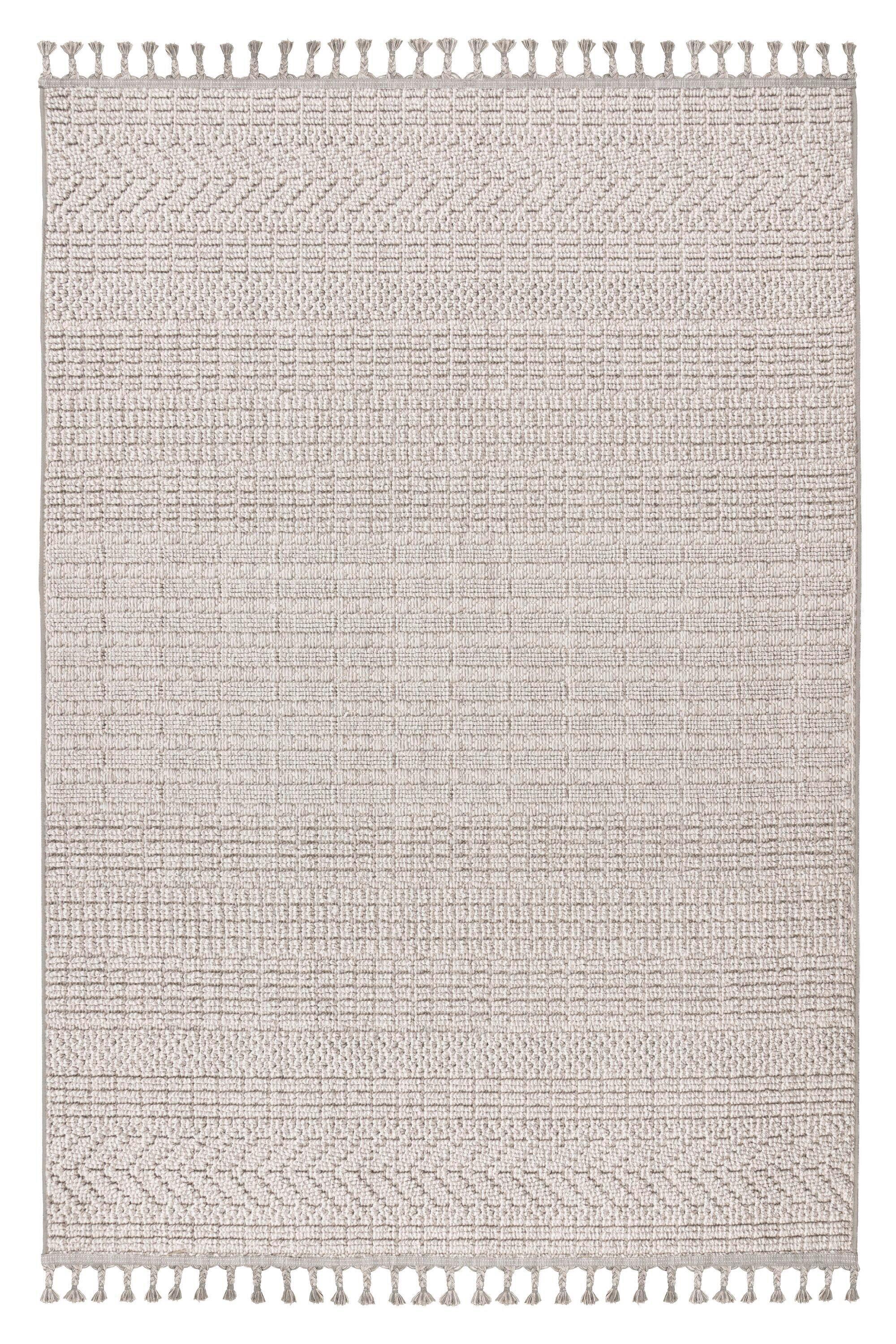 Flachwebteppich Silber, BxL: ca. 200x290 cm - Silberfarben, Basics, Textil (200/290cm) - Kayoom