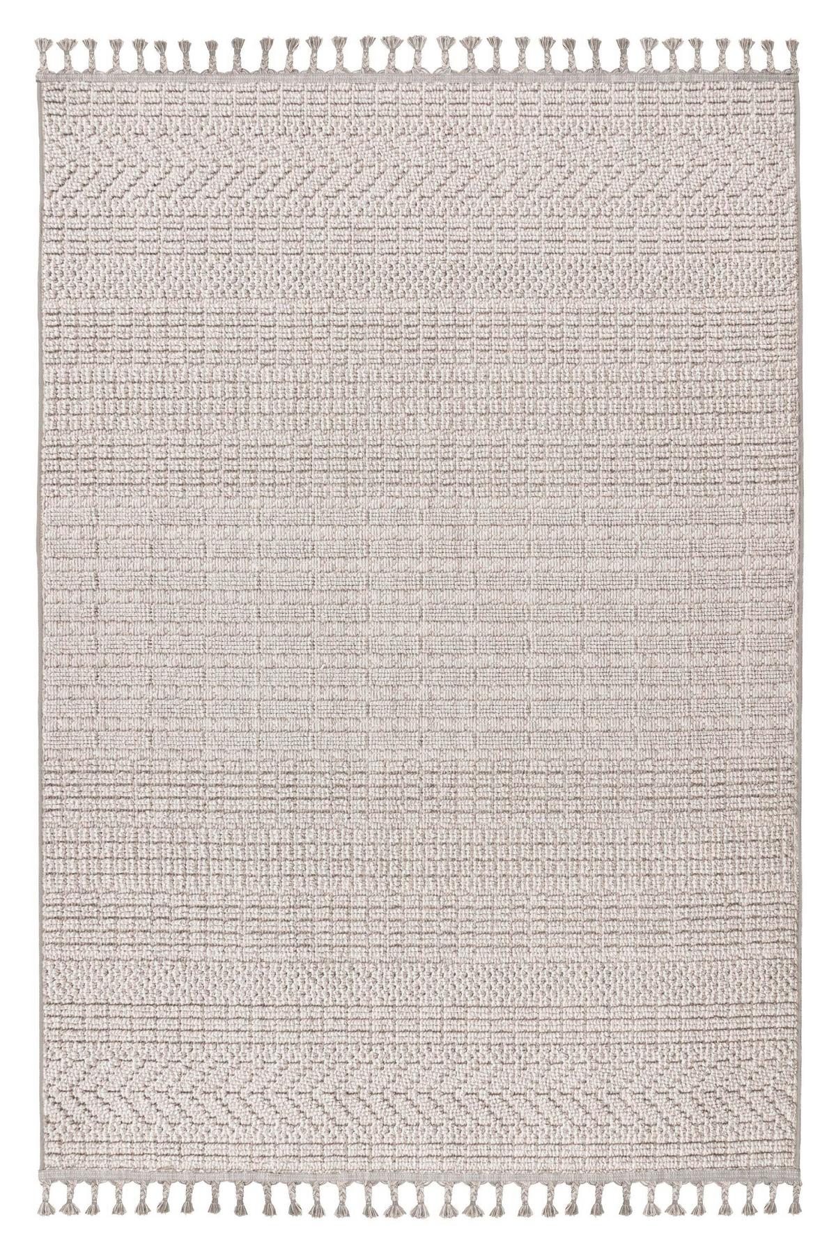 Flachwebteppich Silber, BxL: ca. 160x230 cm - Silberfarben, Basics, Textil (160/230cm) - Kayoom