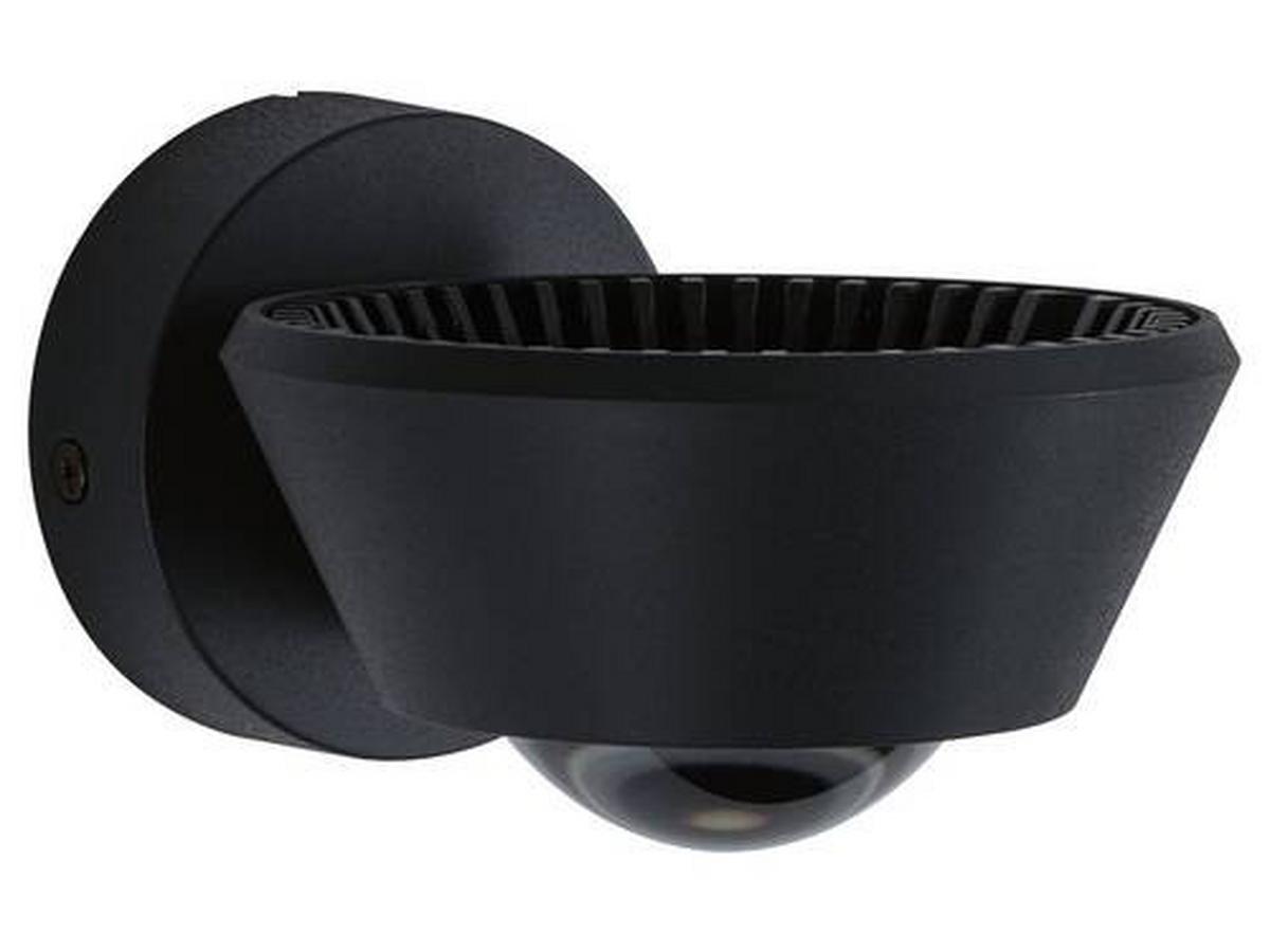 Led-wandleuchte Ip44 1-Flammig, Schwarz, Schwenkbar - Schwarz, Basics, Kunststoff (11,7/8cm) - Paulmann