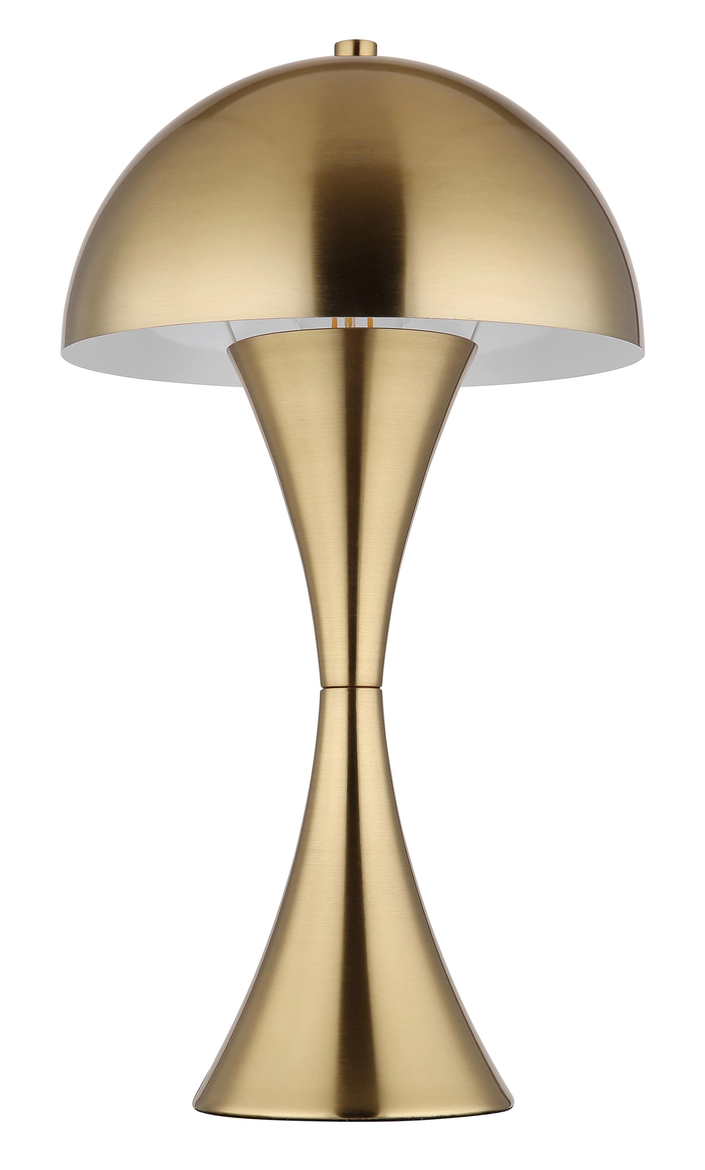 Tischleuchte 21028m - Messingfarben/Weiß, Design, Kunststoff/Metall (20/36,1cm) - Globo