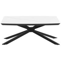 Couchtisch Metall Shadow White Weiß - Schwarz/Weiß, MODERN, Keramik/Metall (110/45/70cm)