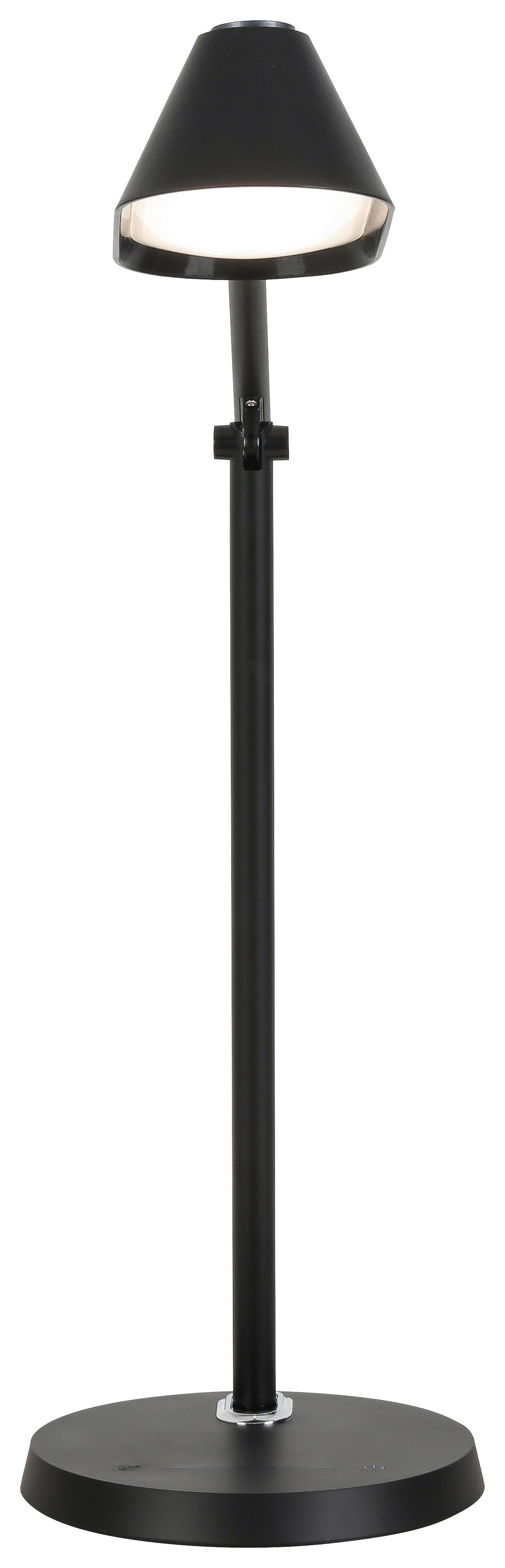 Schreibtischleuchte Christa - Chromfarben/Schwarz, Design, Kunststoff/Metall (46/46/18-79cm) - James Wood