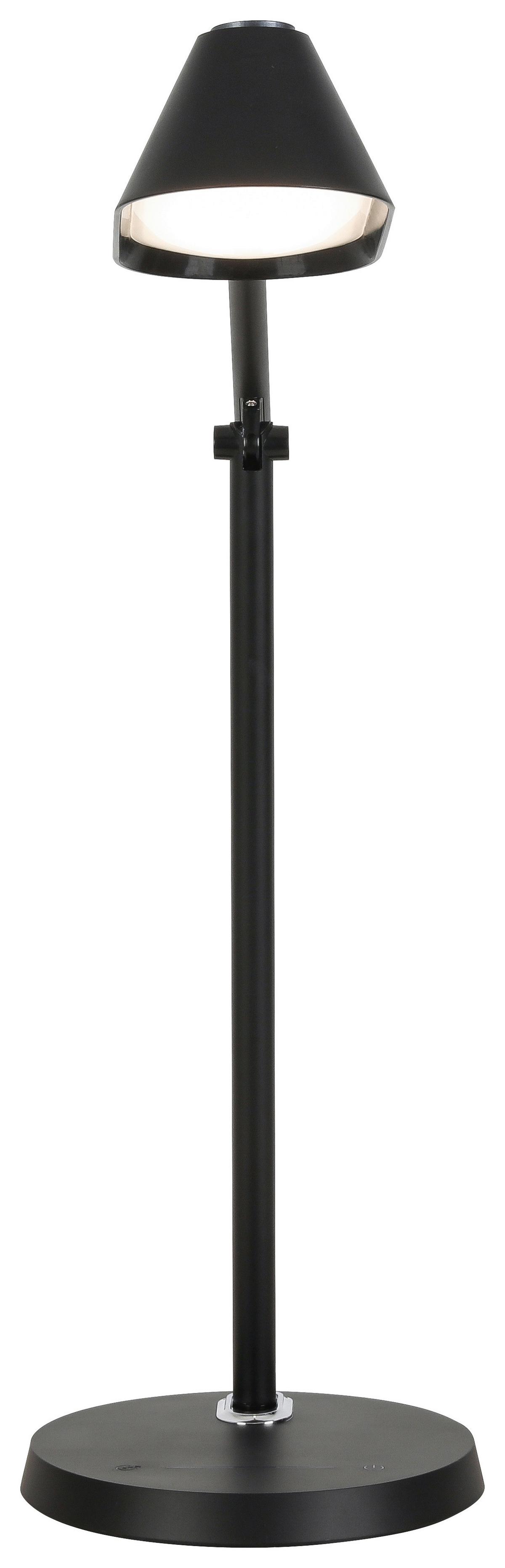 Schreibtischleuchte Christa - Chromfarben/Schwarz, Design, Kunststoff/Metall (46/46/18-79cm) - James Wood