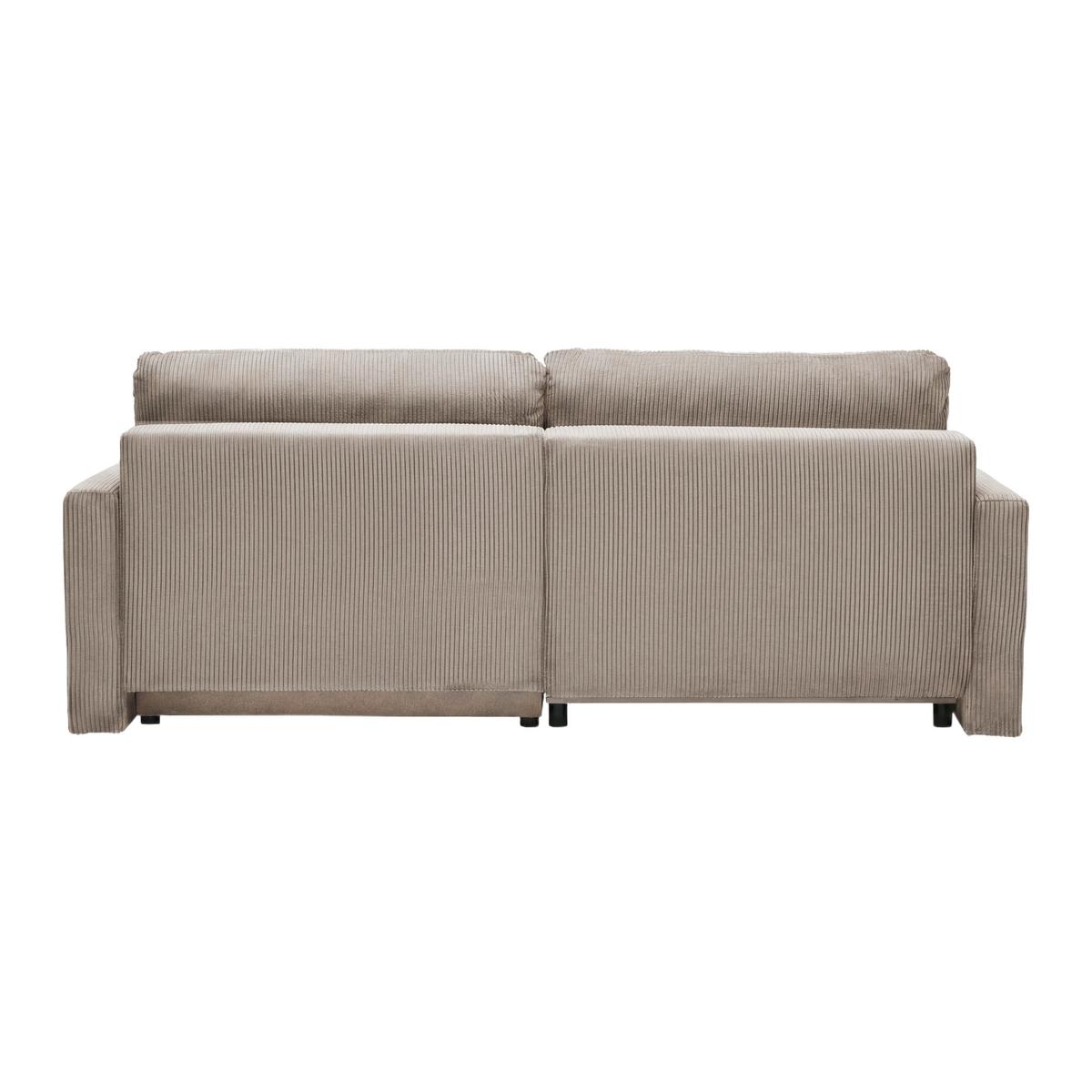 Rohová sedačka DAVE, obojstranná,sivohnedý menč. - taupe, Modern, textil (227/146cm) - Based