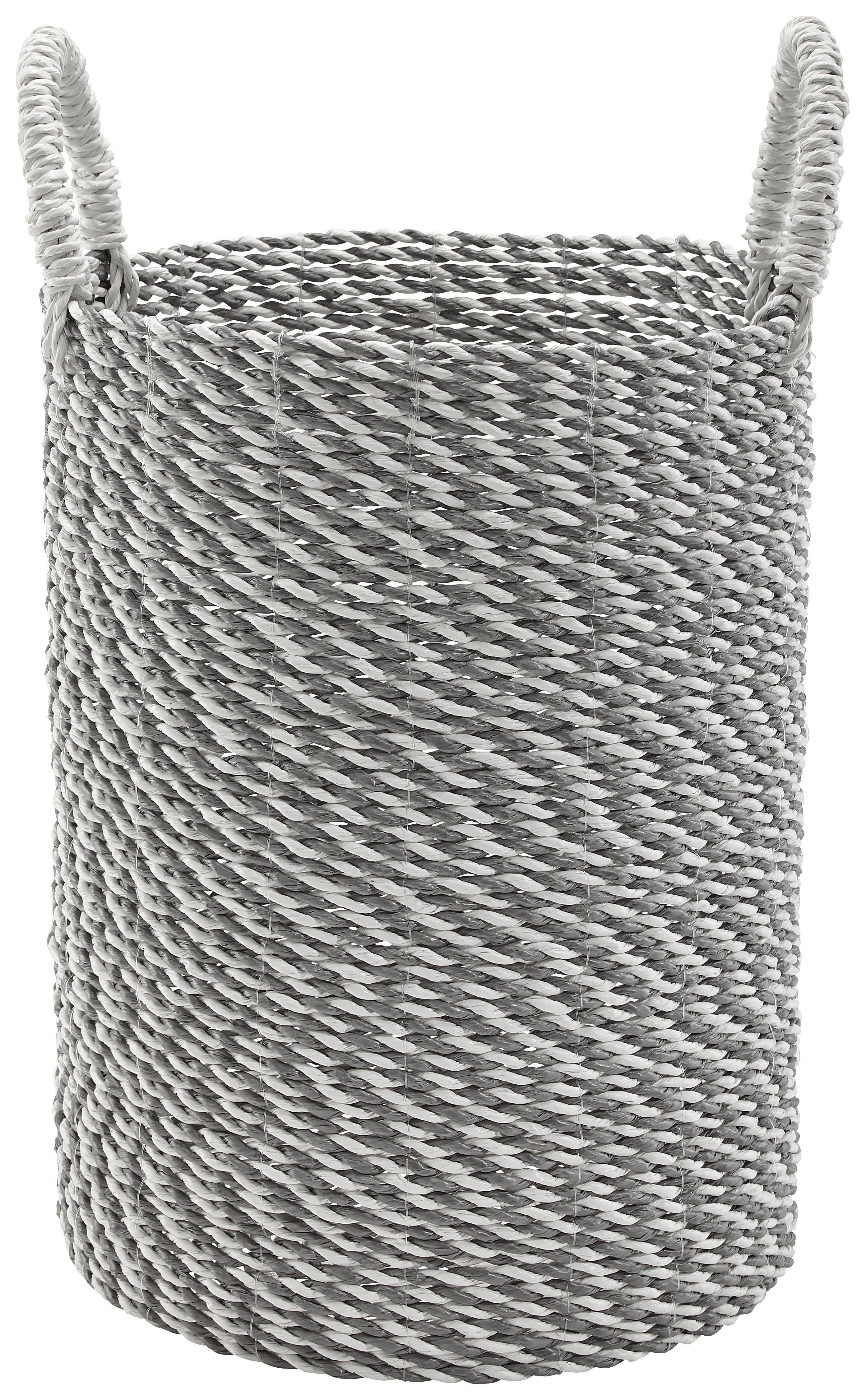 Koš Shannon Výška 41cm - šedá, Moderní, plast (32/41cm) - Bessagi Home