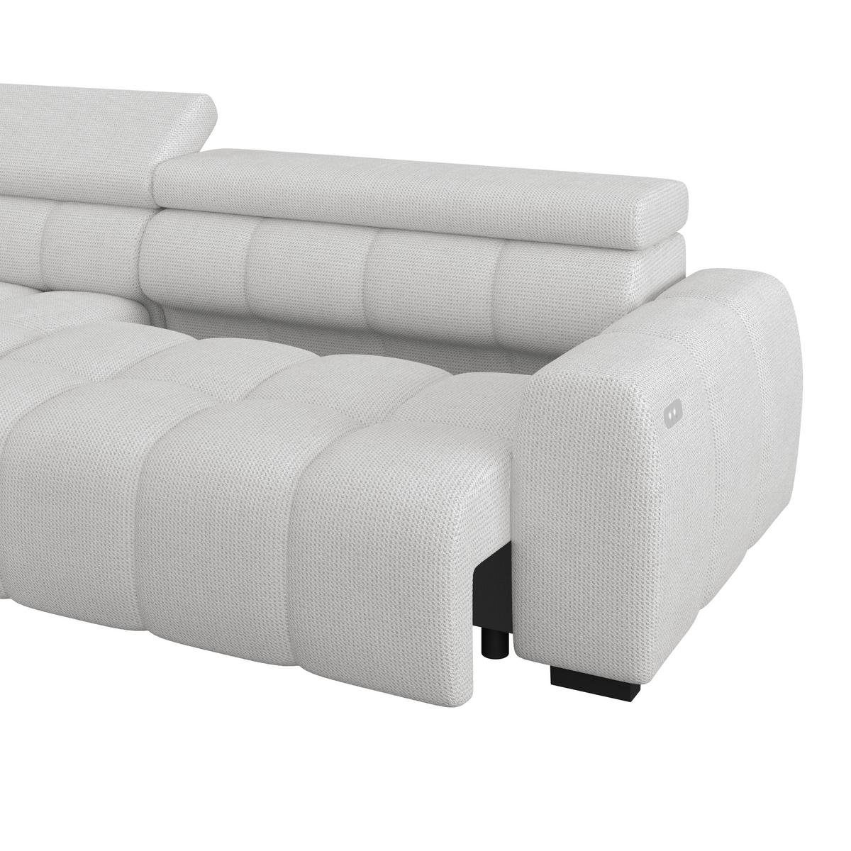 Ecksofa Fargo Elektrischer Greige 168x285 Cm - Greige/Schwarz, Trend, Textil (168/285cm)