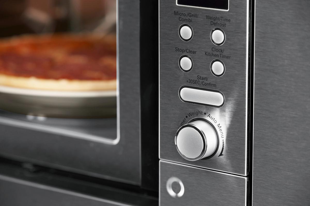 Einbaumikrowelle Respekta Nadia - Edelstahlfarben, Trend, Glas/Metall (59,5/38,8/34,4cm) - Respekta