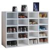 Schuhschrank Hinsol Weiß Dekor 16 Fächer B: 92 Cm - Weiß, KONVENTIONELL, Holzwerkstoff (92/67/33cm) - MID.YOU