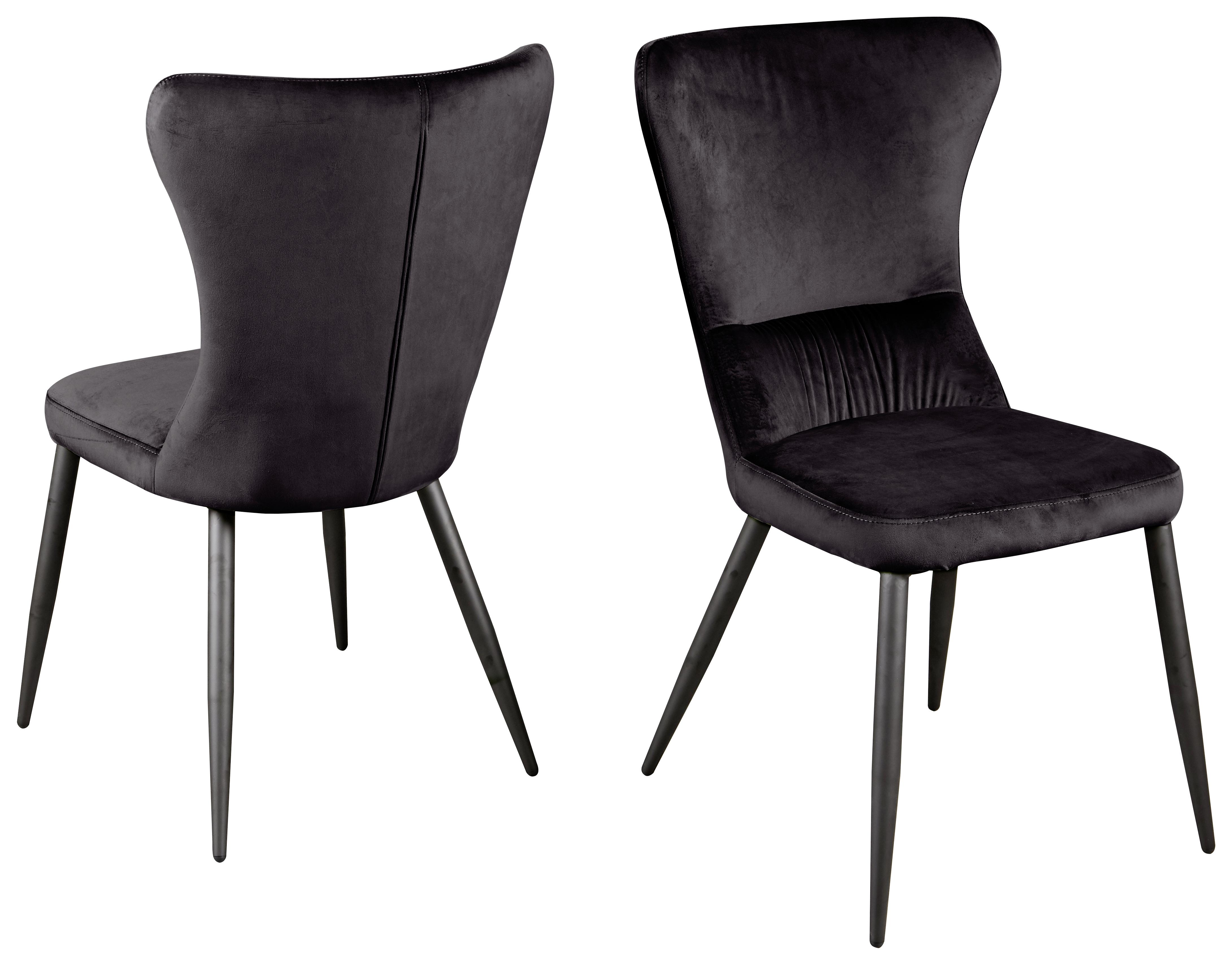 Jídelní Židle Fiona Černá - černá, Design, kov/kompozitní dřevo (51/94/65,5cm)