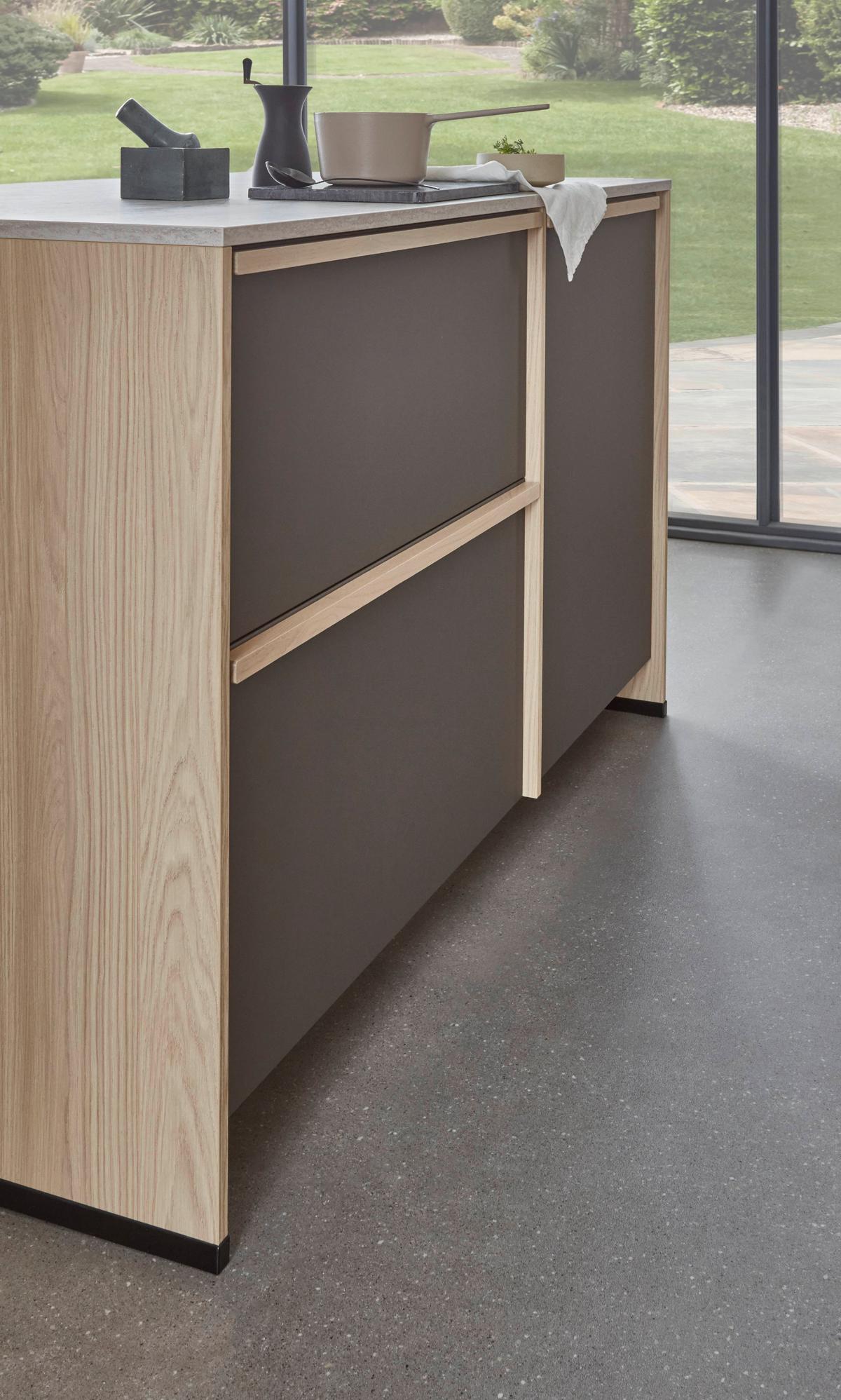 Küchenblock Sofia/singapur - Sandfarben/Eichefarben, LIFESTYLE, Holzwerkstoff (296,4cm) - Vertico