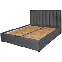 Polsterbett mit Lattenrost 160x200 cm Nairobi Anthrazit - Anthrazit/Schwarz, Basics, Holz/Textil (178/112/221cm) - MID.YOU