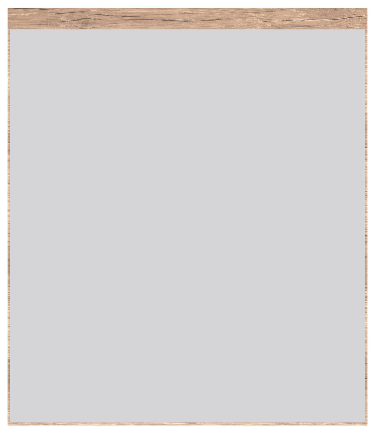 Wandspiegel 75x87 Cm Rechteckig Holzrahmen - Eichefarben, MODERN, Glas/Holzwerkstoff (75/87/2cm)