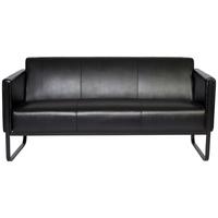 3-sitzer-sofa Bali Schwarz Lederlook B: 159 Cm - Schwarz, MODERN, Textil (159/78/71cm) - MID.YOU