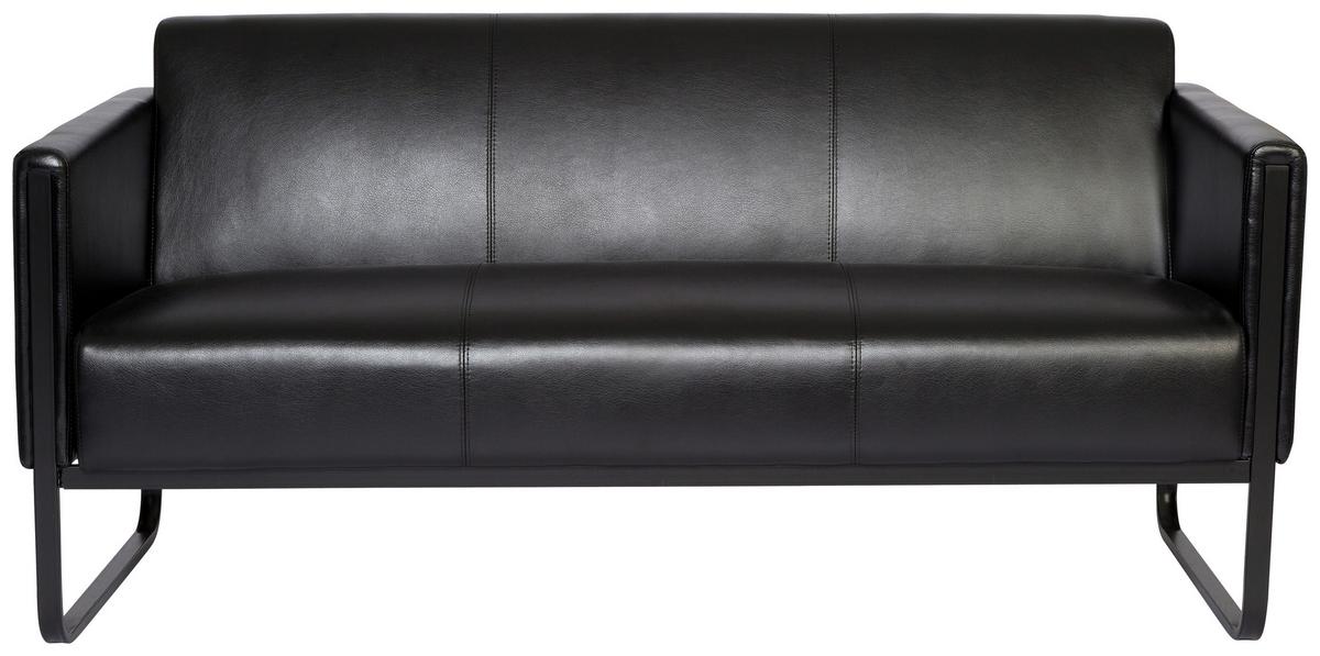 3-sitzer-sofa Bali Schwarz Lederlook B: 159 Cm - Schwarz, MODERN, Textil (159/78/71cm) - MID.YOU