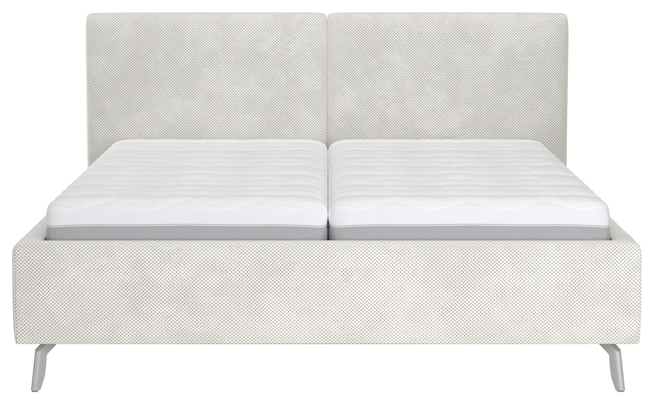 Polsterbett Emily 3 Pb - Creme/Alufarben, MODERN, Holzwerkstoff/Textil (191/112/222cm) - Luca Bessoni