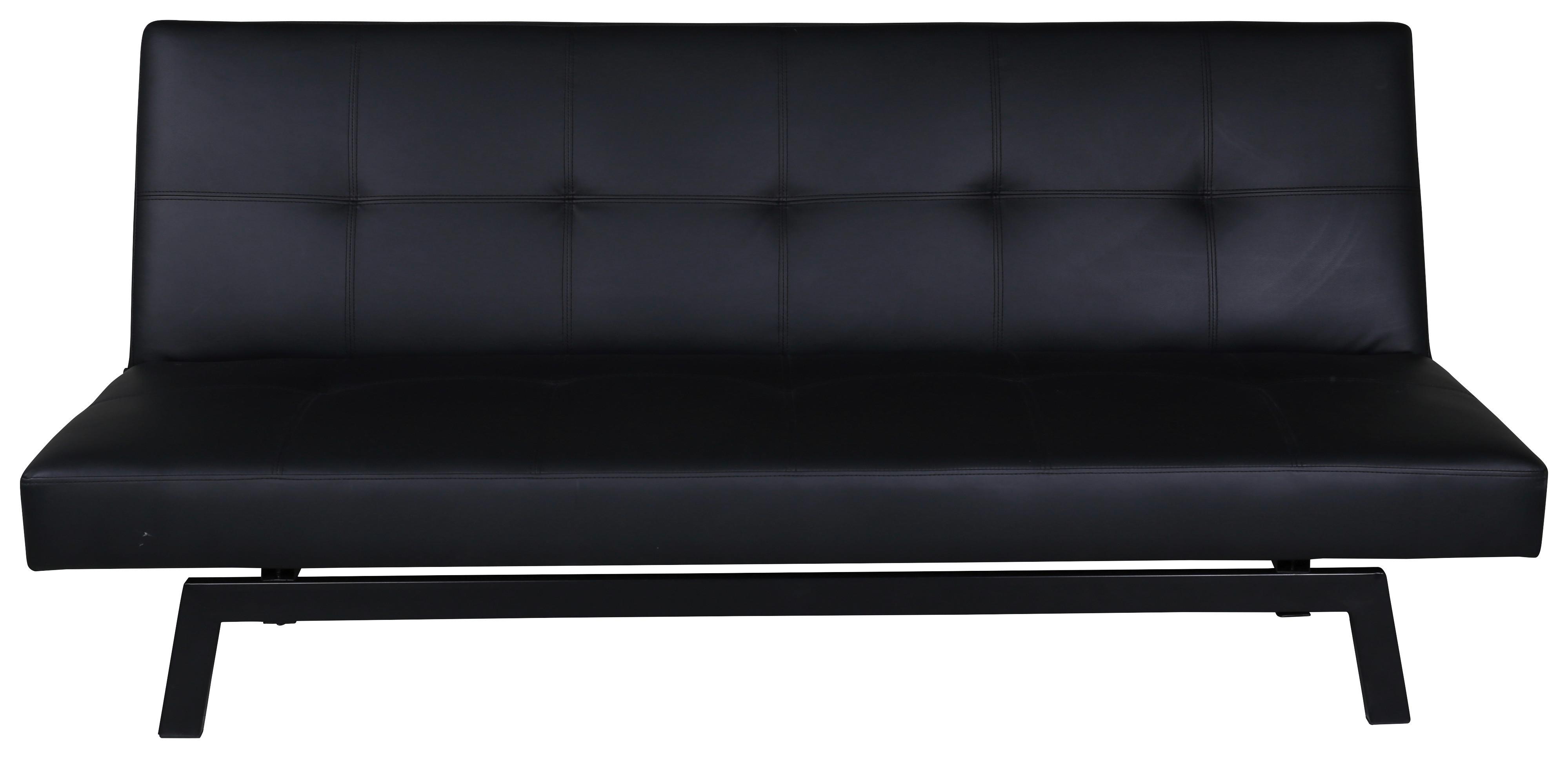 Schlafsofa Bodil - Schwarz, Design, Textil/Metall (180/80/55cm) - Livetastic