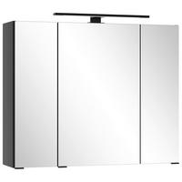 Spiegelschrank Sevilla Schwarz, B: 80 cm - Schwarz, MODERN, Glas/Holzwerkstoff (80/64/20cm) - Held