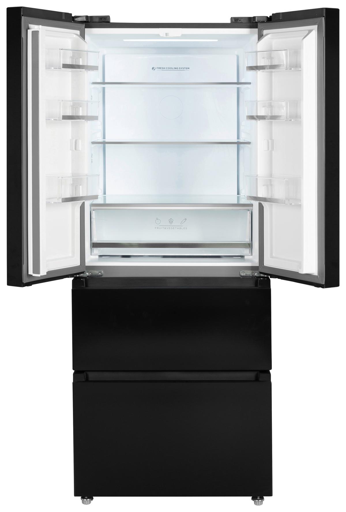 Kühl-gefrier-kombination Skmfdfddid -Top- - Schwarz, Basics, Glas/Kunststoff (68,6/178/70,3cm) - Mican