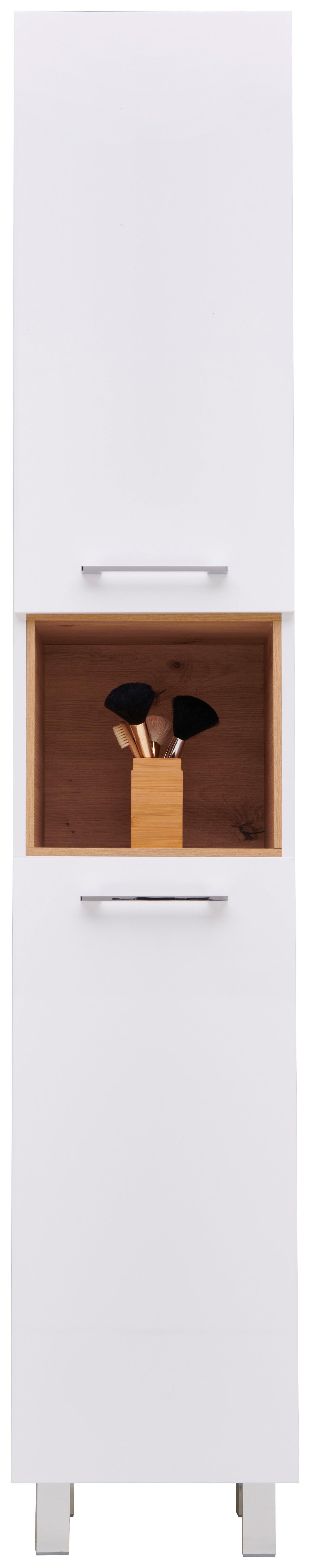 Badezimmer Mura Eiche Dekor/weiß Hg B: 150 Cm - Weiß Hochglanz/Eiche Artisan, MODERN, Keramik/Holzwerkstoff (150/173,5/46,5cm)