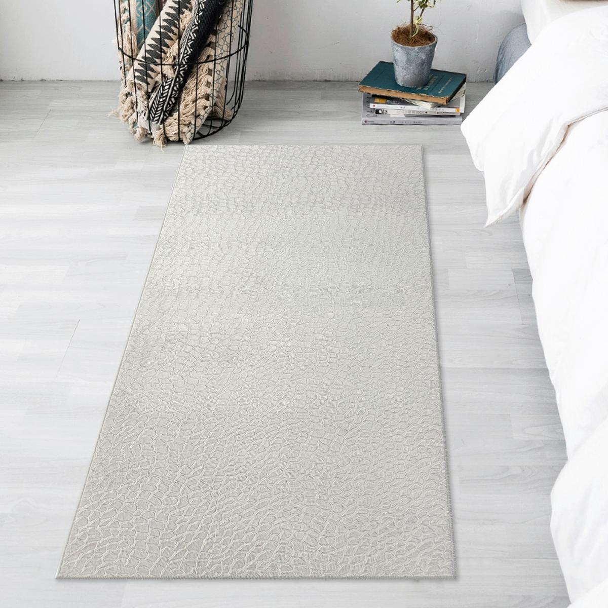 Fellteppich Grayson Hellgrau BxL: 80x150 cm - Hellgrau, Textil (80/150cm) - Luca Bessoni