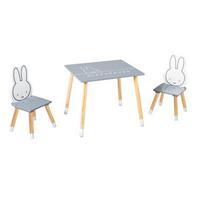 Kindersitzgruppe 450019d210 Miffy - Dunkelgrau/Weiß, Basics, Holz/Holzwerkstoff - Roba