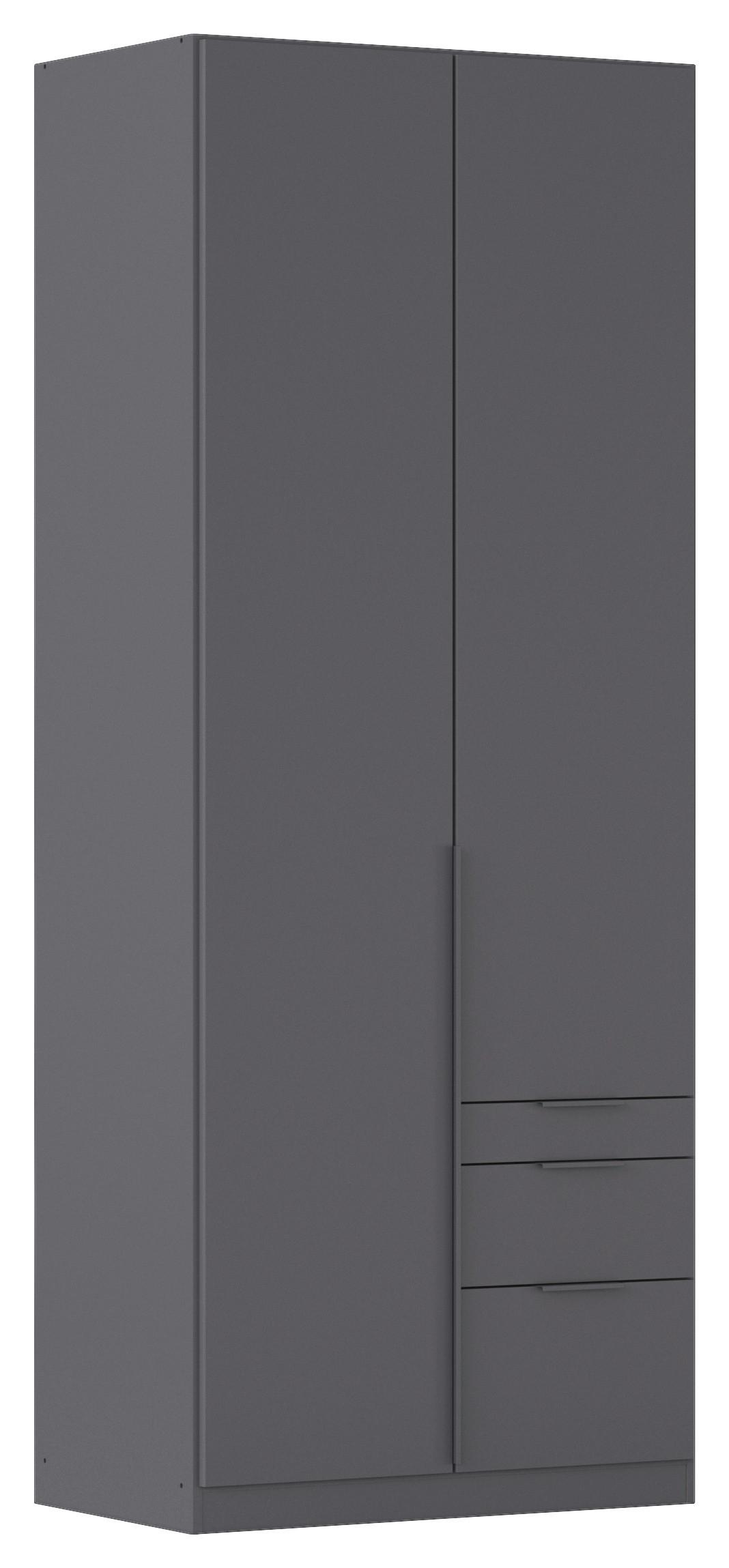 Drehtürenschrank Alabama Grau Metallic B: 91 Cm - Grau, MODERN, Holzwerkstoff (91/229/54cm) - Rauch Möbel