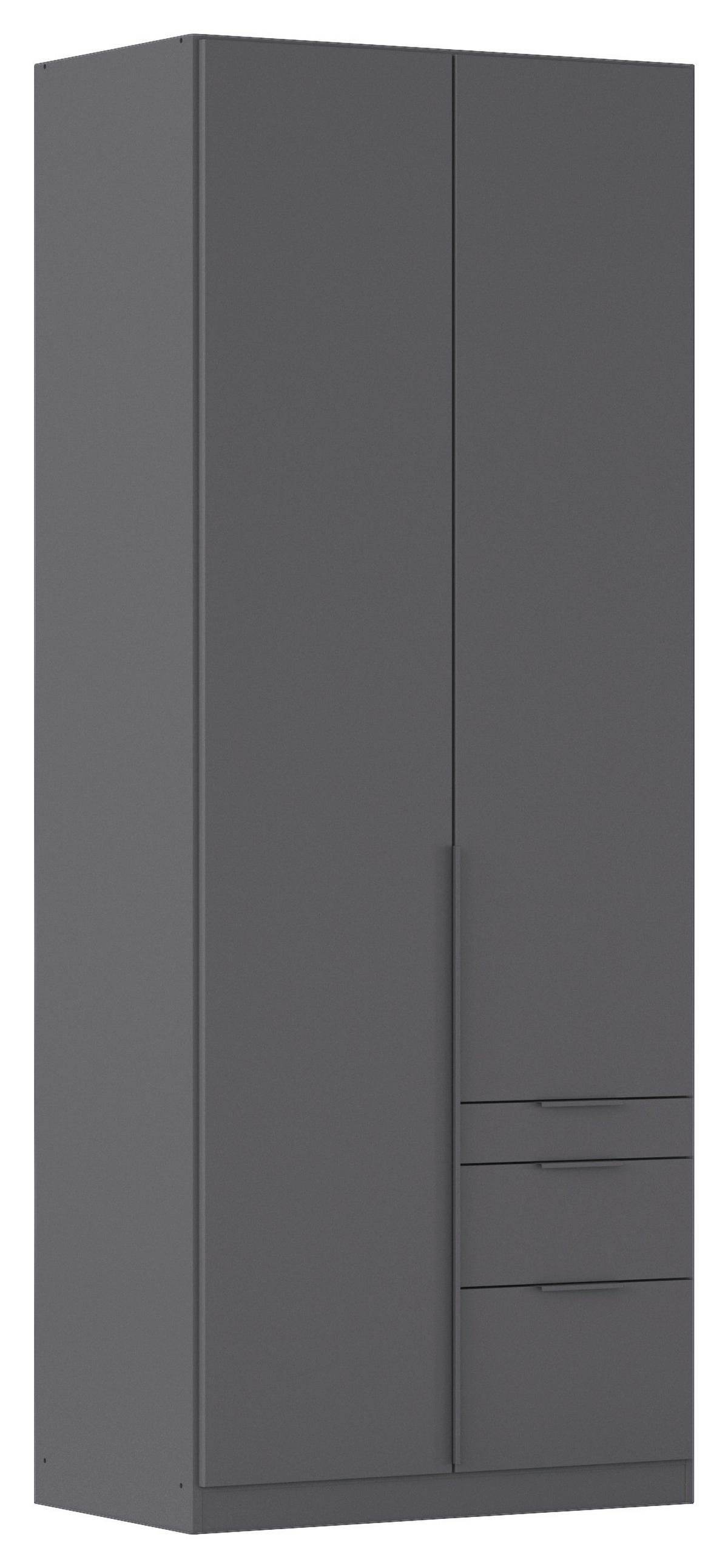 Drehtürenschrank Alabama Grau Metallic B: 91 Cm - Grau, MODERN, Holzwerkstoff (91/229/54cm) - Rauch Möbel