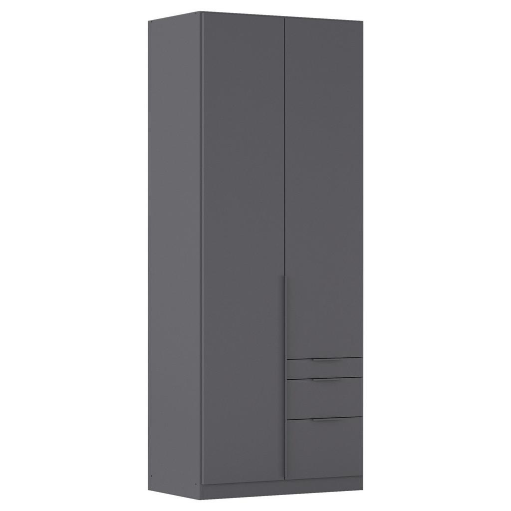 Drehtürenschrank Alabama Grau Metallic B: 91 Cm