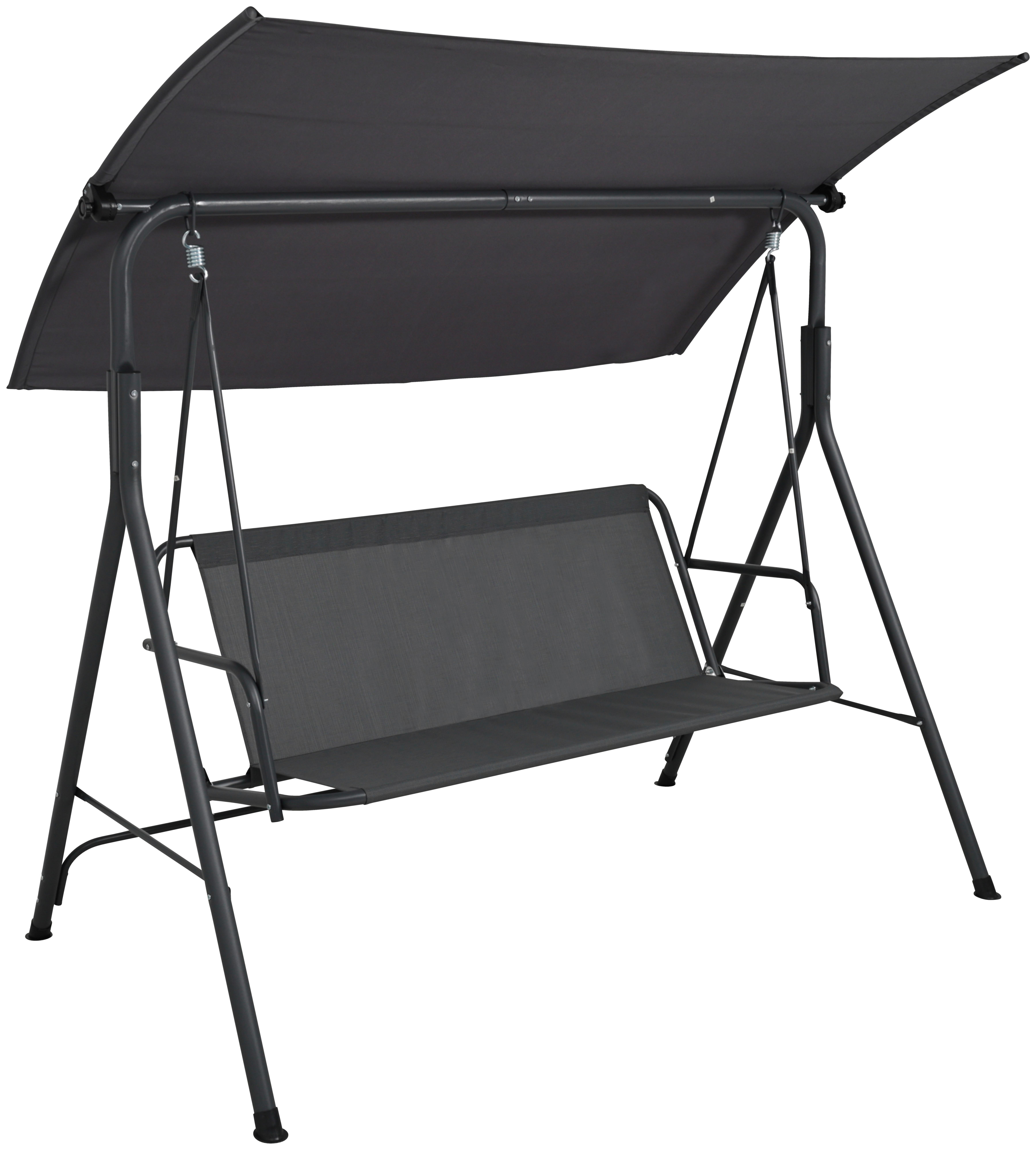 Hollywoodschaukel Verona - Anthrazit, MODERN, Metall (170/153/110cm) - Beldano