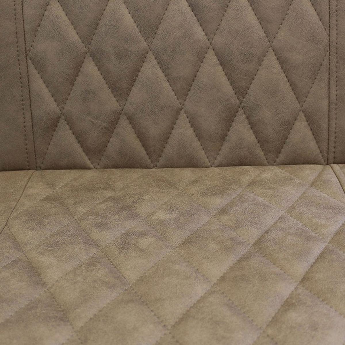 Armlehnstuhl Damian Taupe Gepolstert 2er-Set - Taupe/Schwarz, LIFESTYLE, Textil/Metall (52/88/63cm) - MID.YOU