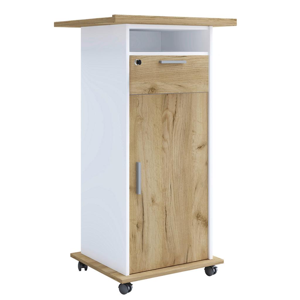 Stehpult Neta Weiß, Eiche Dekor L: 60 Cm