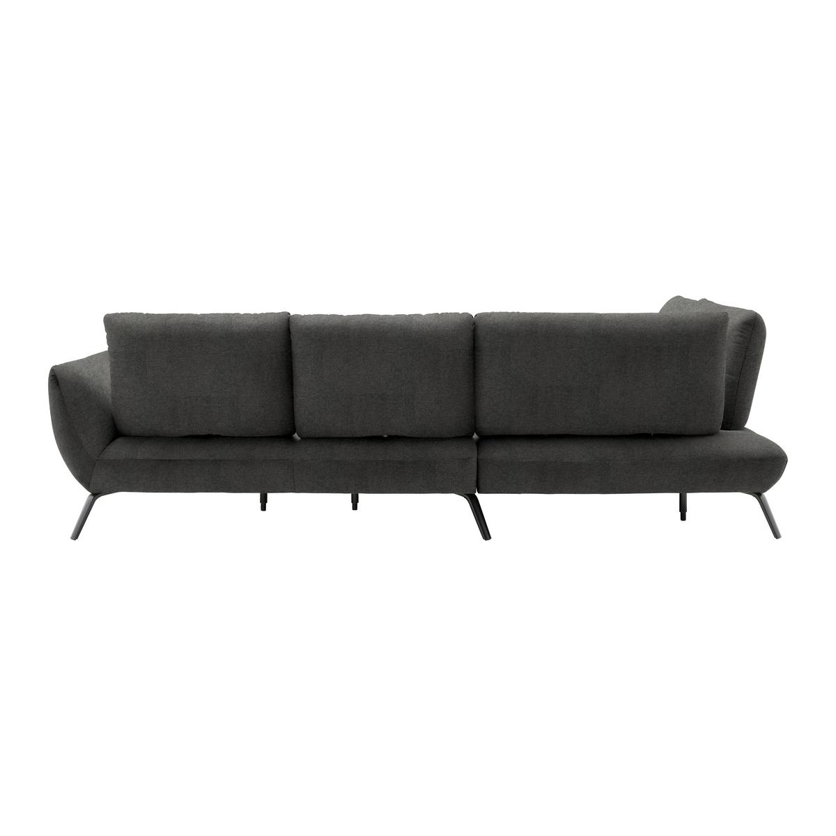 Rohová sedačka TRENDY, levá, antracitová - černá/antracitová, Moderní, kov/kompozitní dřevo (250/93/310cm) - Premium Living