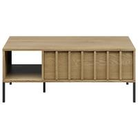 Couchtisch Louisiana Eichefarben L: 100cm - Eichefarben/Schwarz, Design, Holz/Metall (100/55/40cm) - MID.YOU