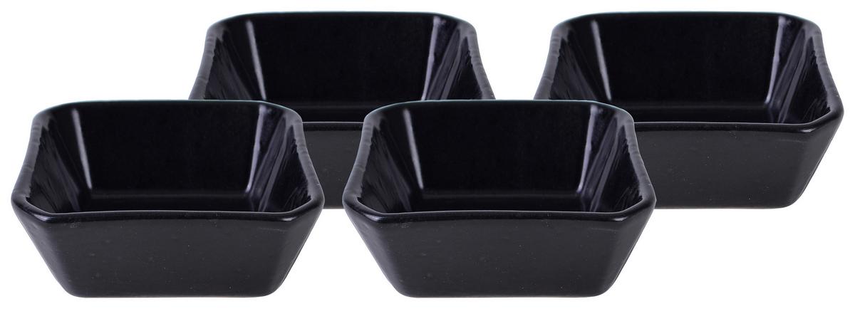 Dipschalenset Aus Keramik Street, 8,5x8,5 cm, Schwarz - Schwarz, Basics, Keramik (8,5/8,5cm) - Creatable