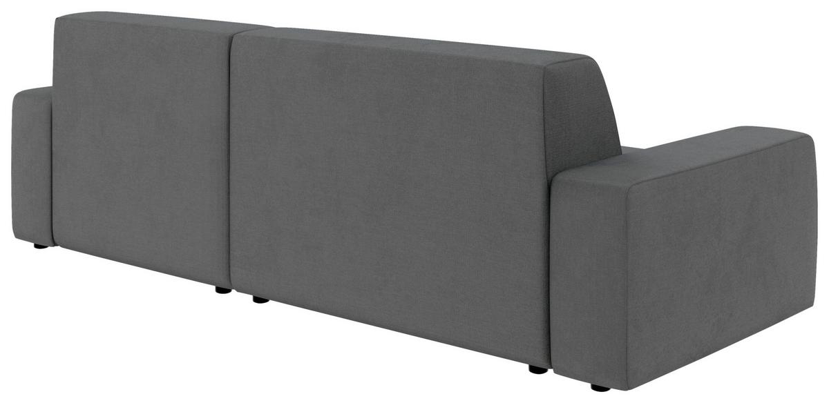 Ecksofa Wien Anthrazit S: 246x162 - Anthrazit/Schwarz, MODERN, Textil (246/162cm) - Trendmanufaktur