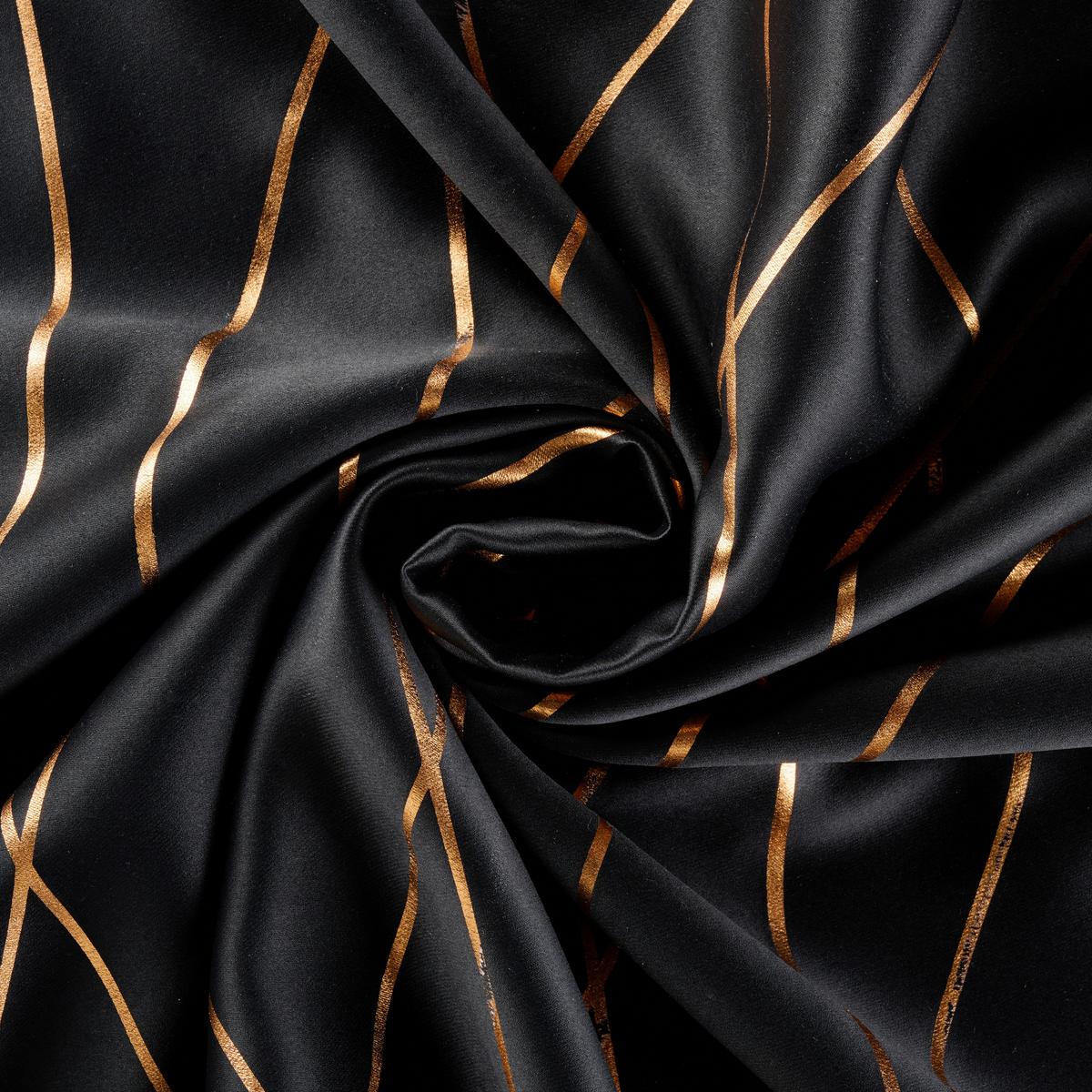 ZATEMŇOVACÍ ZÁVES Glamour, 140/245 cm - čierna/medená, Lifestyle, textil (140/245cm) - Modern Living