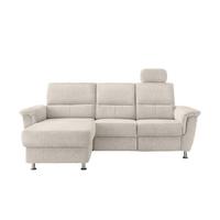 Ecksofa mit Stauraum Parole Beige Chenille - Chromfarben/Beige, MODERN, Textil (165/231cm) - Livetastic