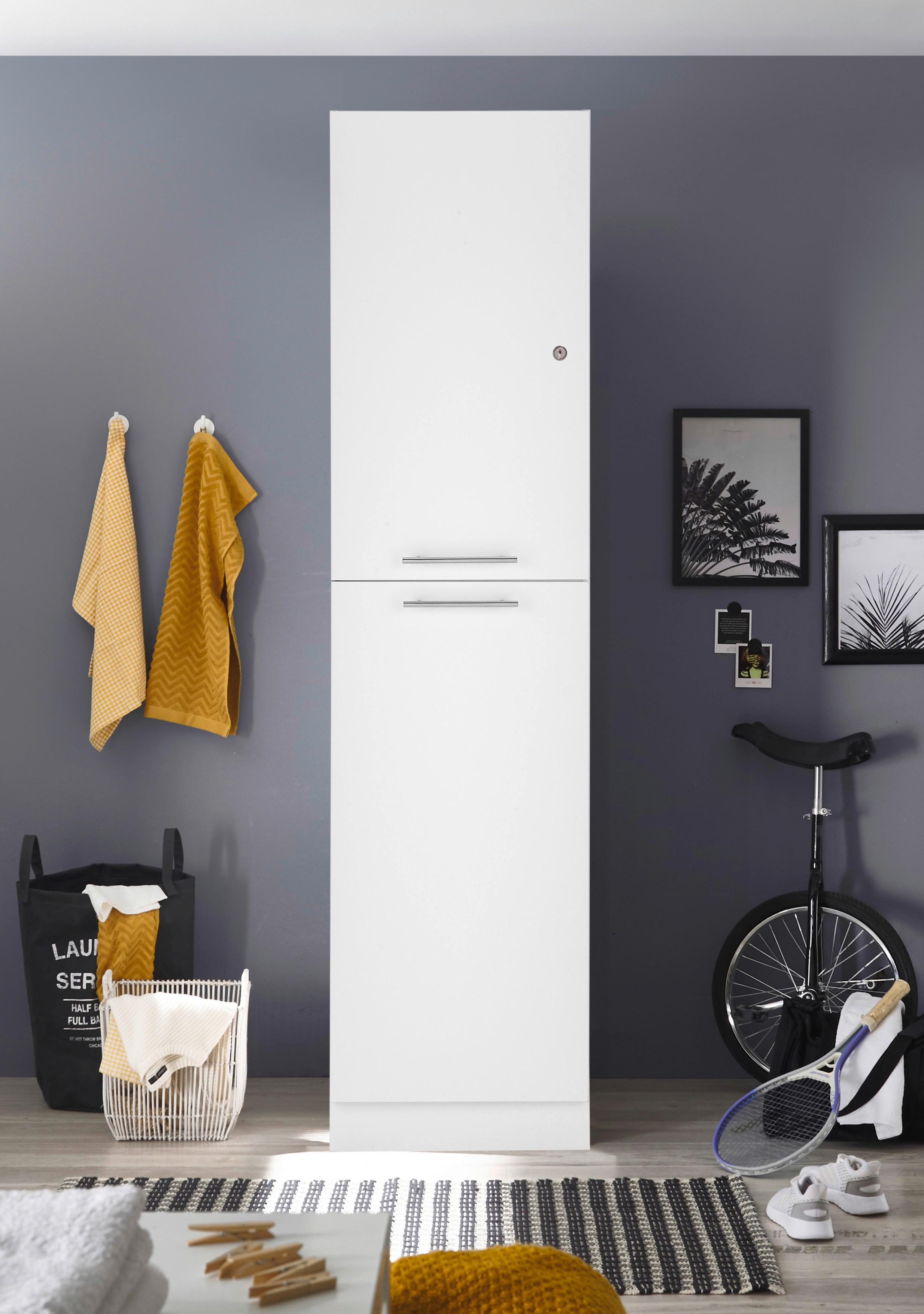 Mehrzweckschrank Clara Weiß BxH: 50x200 cm - Weiß, KONVENTIONELL, Holzwerkstoff (50/200/67,6cm) - Respekta